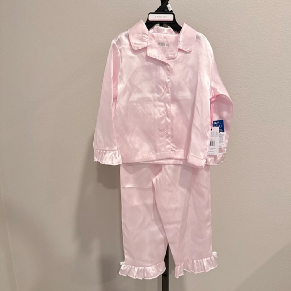 NWT Jason Wu Toddler girls size 2T light pink satin 2-pc pajama set